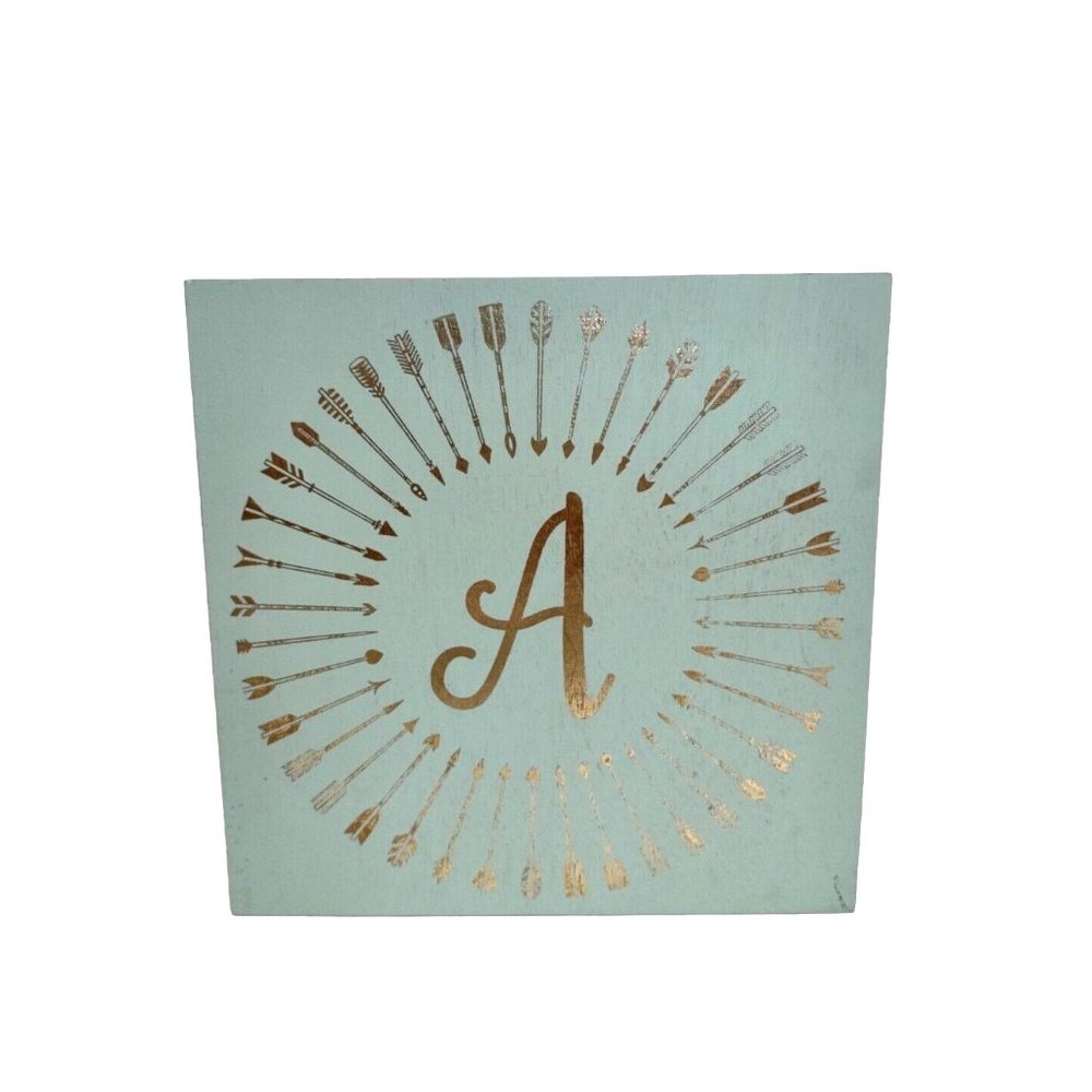 Kirkland's Mono Plaque Gold Letter "A" Wood Wall Art Home Decor